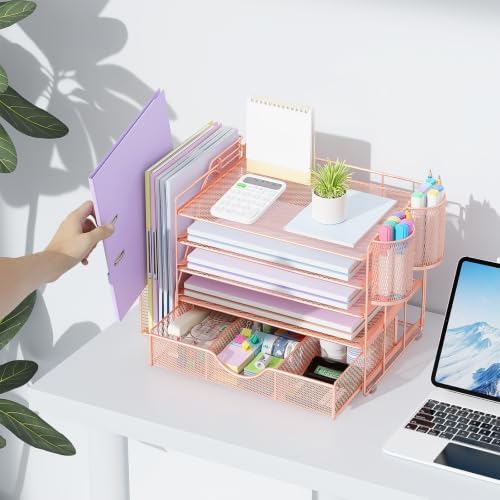 gianotter 5-Tier Desk Organizer with Drawers and File Holders - Image 3