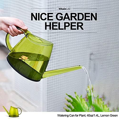 Small Indoor Plant Watering Can Long Spout 1.4L Green Lemon - Image 5