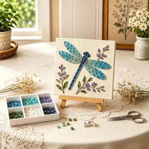 Garden Flowerpot Mosaic Art Kit Floral,Mosaic Art Kits for Adults，Style G - Image 3