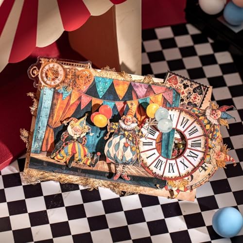 90 Pcs Vintage Circus Sticker Set for Scrapbook Journaling - Image 5