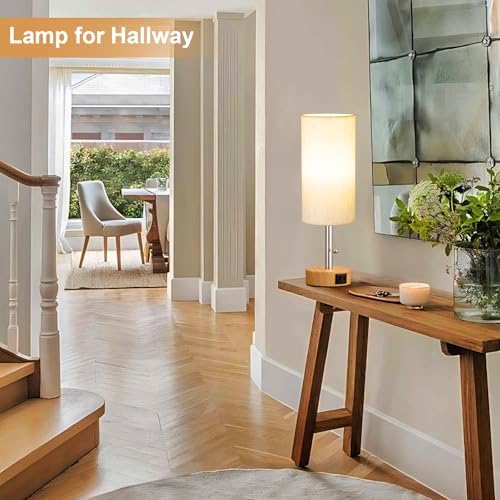 Bedside Table Lamp for Bedroom Nightstand - Small Desk Lamp with USB Ports - Image 6