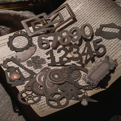 Vilikya 120pcs Steampunk Junk Journal Supplies, Small Vintage Scrapbook Materials Paper for Journaling Kit, Scrapbooking Ephemera, Punk Collage Cards for Dark Academia Home Room Decor - Image 5