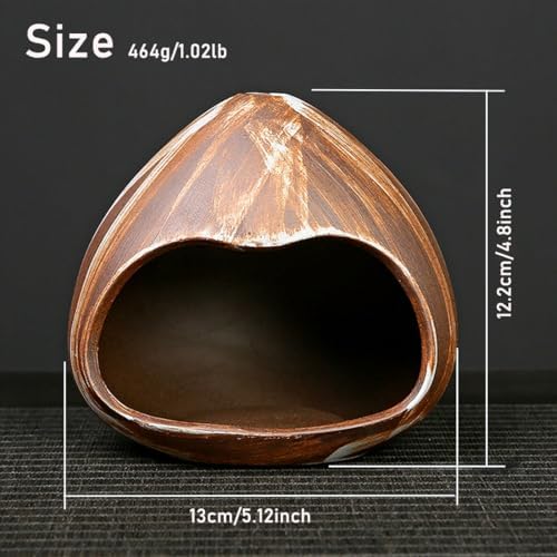 Ceramic Incense Holder, Mini Palo Santo Burner Chimney for Palo Santo Sticks, Cone Incense and Sage Smudging, Handmade Cone Incense Holder Burner for Yoga, Meditation, and Energy Cleansing (Brown 01) - Image 6