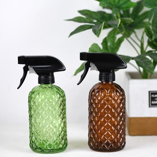 12Oz Glass Plant Spray Bottle with Black Plastic Top Pump - Image 7