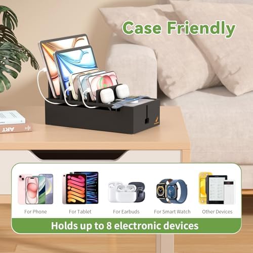 Pezin & Hulin Multi Charger Station Organizer - Black Bamboo - Image 4