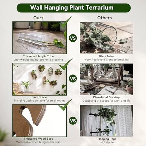 Artilady Plant Propagation Station Wall Hanging, Planter Terrariums Tube - Image 3