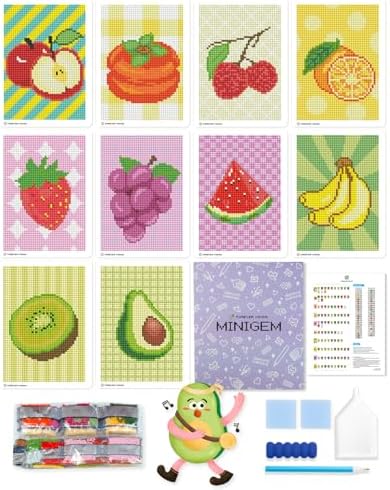 forever young Minigem Fruit Diamond Art Kits, 5x7 Inch Postcard-Style by FOREVERYOUNG