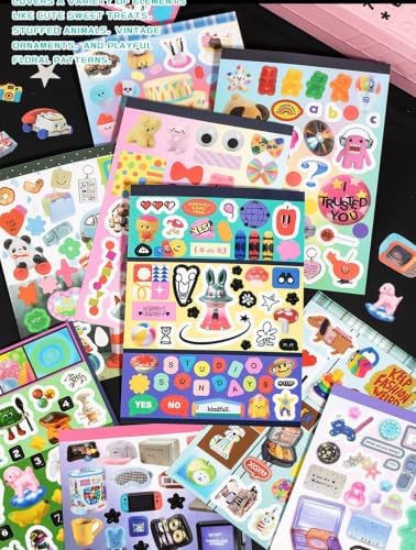 Retro Sticker Book, 2 Set Sticker Books, Vingtage Color - Image 2