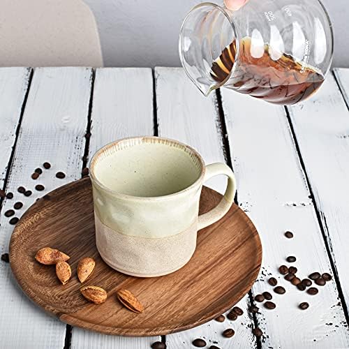 Bosmarlin Large Ceramic Coffee Mug, Big Tea Cup for Office and Home, 18 Oz, Dishwasher and Microwave Safe, 1 PCS (Green, 1) - Image 5