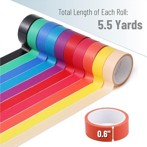 Mr. Pen- Washi Tape Set, 10 Rolls, 5.5 Yards/Roll, Washi Tape for Scrapbook - Image 4