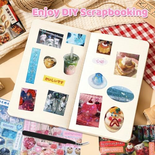 800Pcs Japanese Sticker Book for Journaling Adult, Cute Scrapbook Stickers - Image 5