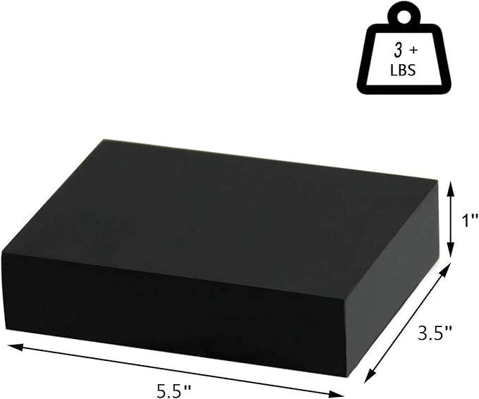 HAO Small Floating Shelf 6 inch Wall Mounted Mini Hanging Display Shelves for Living Room Bedroom Bathroom Set of 5 Black