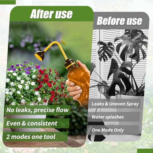 Precision Spout 0.45L Watering Can – Perfect for Delicate Seedlings - Potted Plants - Brown - Image 3