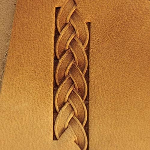 DandS ltd Knitting Leather Stamp Tool, Professional Steel Craft Tool for Leatherworking, Embossing, Carving & Stamping Leather Projects, Belts Wallets & DIY Projects Compatible with Mallet #251