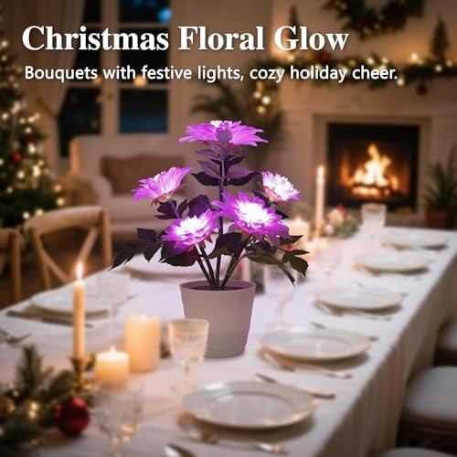 Artificial Sunflower Flower Lamp, Anniversary Christmas Birthday Gifts for for Women Mom Granddaughter Girlfriend Friend Wife, Dimensions Night Light Decor for Bedroom Bar Coffee Shop - Image 3