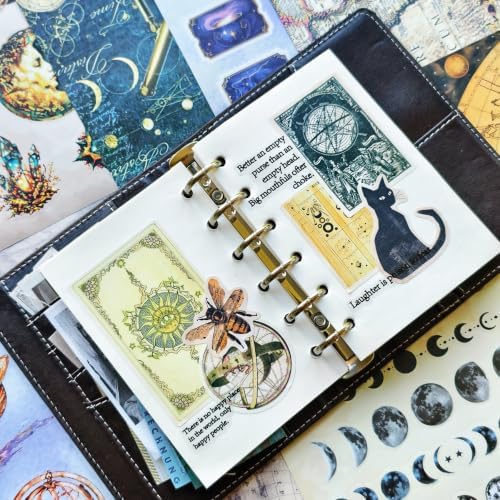 Vintage Astrology Sticker Book & Scrapbook Paper Pad - Image 5