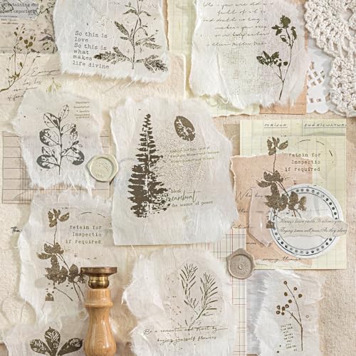 Alideco 120pcs Scrapbook Stickers Vintage Plants and Flowers Scrapbooking Junk Journal Crafts Embelishment Decoration Stickers (menglonghuacao) - Image 2