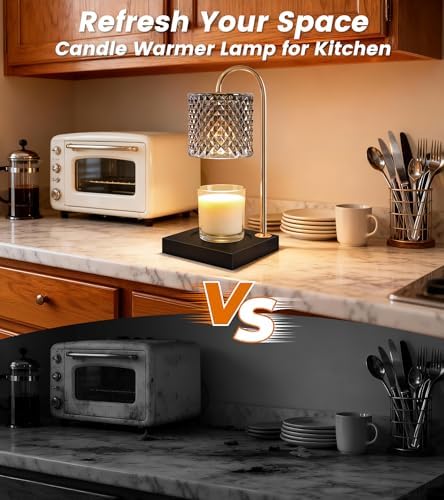TigQiang Elegant Black Candle Warmer Lamp with Timer, Decor Gifts for Women - Image 5