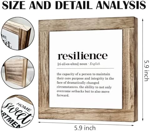Resilience Definition Wood Block Sign - Motivational Office & Home Decor - Image 2