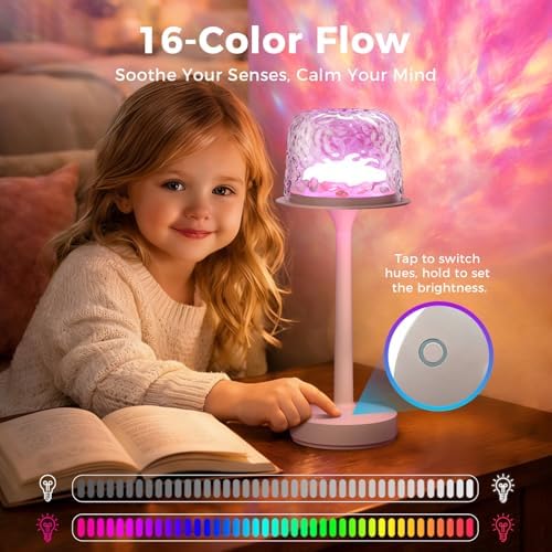 2-Pack Waterproof Shower Lamp Rechargeable LED Ocean Projector - Image 5