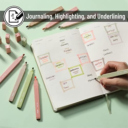 Mr. Pen- Aesthetic Highlighters No Bleed, 8 Pack, Boho Colors, Chisel Tip | Cute Highlighters Assorted Colors for Journaling, Highlighting, Underlining, Fast Dry, Back to School Supplies - Image 6