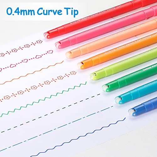 AECHY Dual Tip Curve Highlighter Pens,6 Pattern Roller & 8 Bullet Tip Pens - Image 3