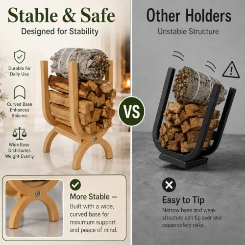 Natural Palo Santo Holder, Incense Storage for Palo Santo Sticks & Sage - Image 5