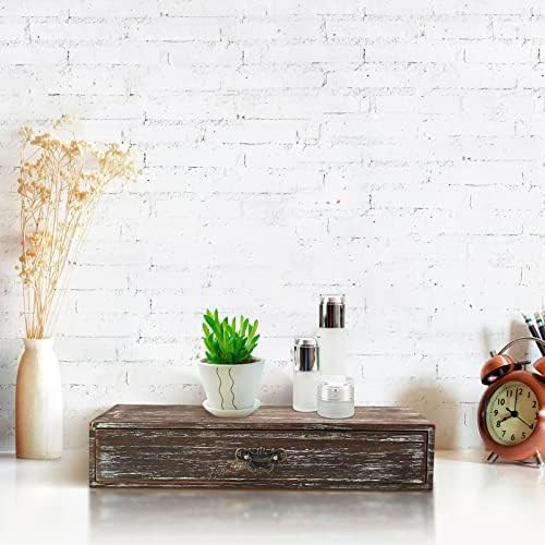 Wooden Drawers Organizer Box Solid Farmhouse Retro Desktop Storage Box - Image 2