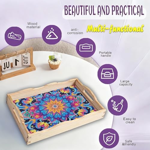 EWJRNSF Mandala Diamond Art Tray DIY Kit for Adults Gift Decor 12.2×16.1 in - Image 4
