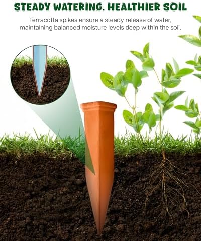 Plant Watering Devices, Self Watering Spikes, Self Watering Planter Insert, Terracotta Watering Spikes, Plant Watering Spikes, Vacation Plant Watering Devices, Water Plants While Away - Image 3