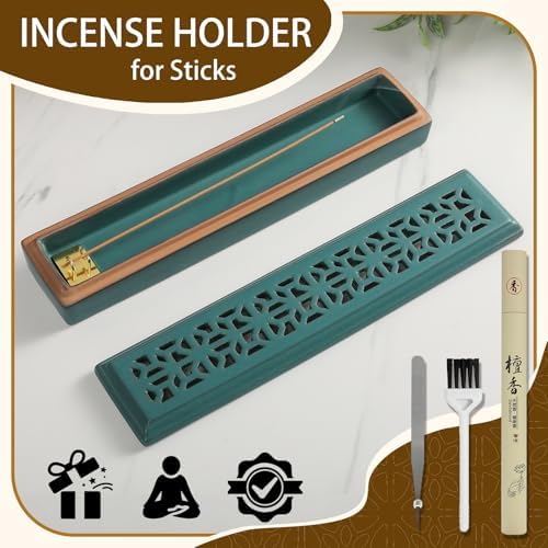CEREMONY Incense Holder for Sticks，Ceramic Insence-Stick Holder Ash Catcher，Incense Holder Timkburner for Meditation Yoga Spa Room Decor - Image 4