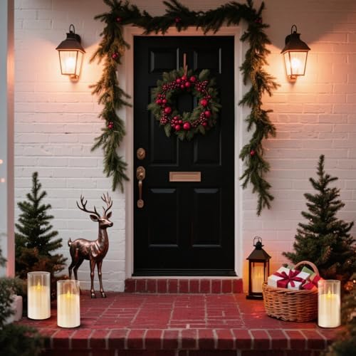 wemarry Flameless Candles Acrylic Glass Pillars 3" D x 6" H Battery Operated Flickering Candles Include 8-Key Remote with Timer Function 400+ Hours (Pure White, Warm Light 2 Pack) - Image 6