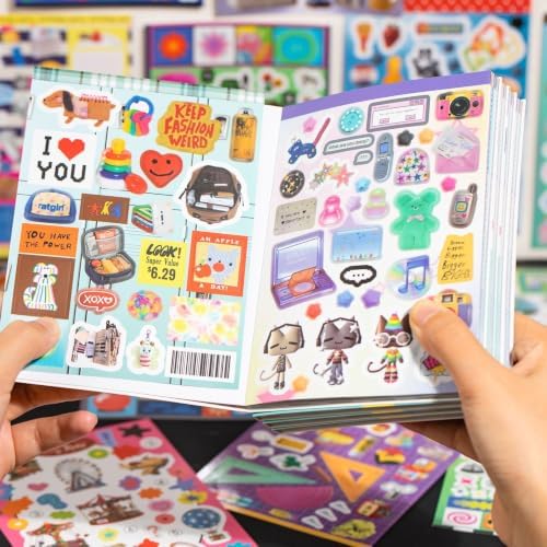 Retro Sticker Book, 2 Set Sticker Books, Vingtage Color - Image 3