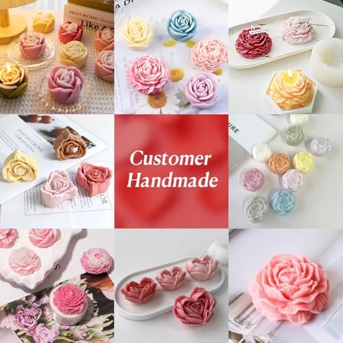 MGLIFEUL 9PCS 3D Flower Candle Making Molds Moldes de Silicona para Velas - Image 3