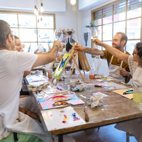 8 Pack Pre Drawn Canvas Painting Kits for Adults Sip and Paint Kit - Image 4