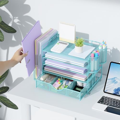 gianotter 5-Tier Desk Organizer with Drawers and File Holders - Image 3