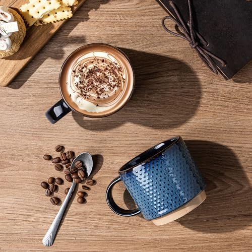 GBhome 12 OZ Stackable Coffee Mugs Set of 6, Ceramic Coffee Cups Set - Image 2