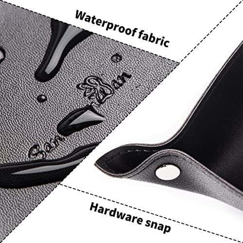 Leather Jewelry Valet Tray for Women and Man (Black-B) - Image 3