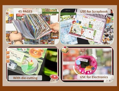 Japanese Retro Sticker Book, 800 Cartoon Stickers Book with Art Coated Paper Creative Activity Stickers for Adults, DIY Scrapbooking Phone Cases Laptops Party Gifts (Travel Memory) - Image 7