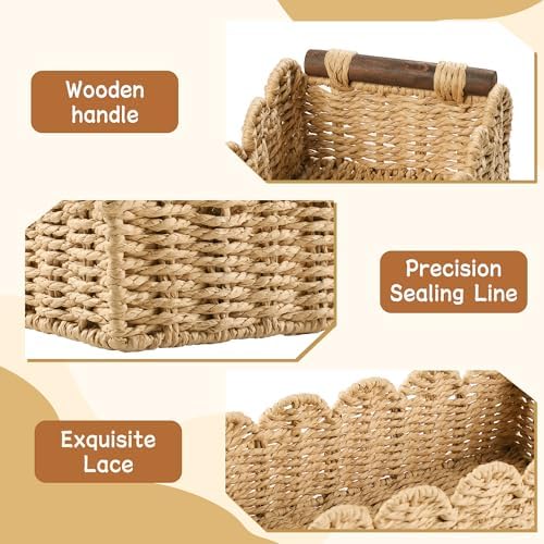 Bathroom Decor Basket for Toilet Paper Storage Baskets For Organizing - Image 2