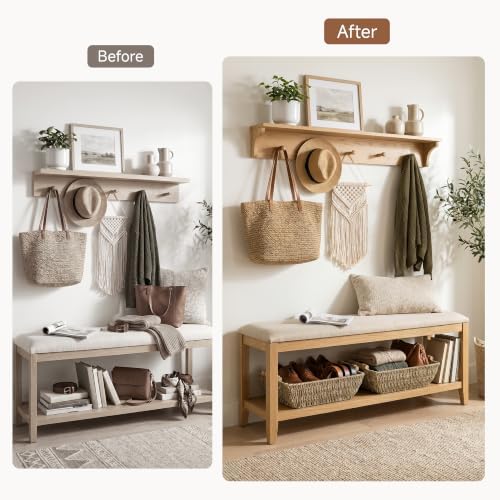StorageWorks Seagrass Storage Baskets, Large Snack Baskets for Shelves - Image 6
