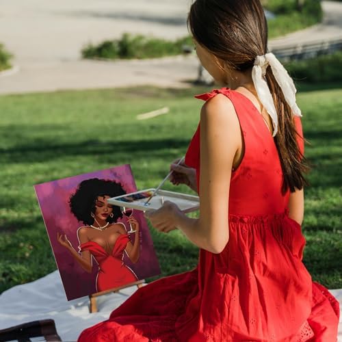 Ctosree 12 Pcs Pre Drawn Canvas for Painting,Stylish Lady,8 x 10 Inch - Image 4