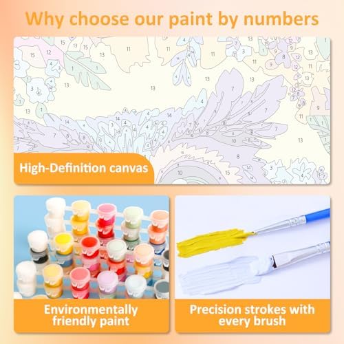 Owl Paint by Numbers Kit for Kids, 8x8 inch - Image 5