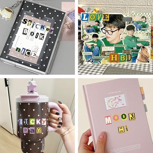 PRSTINCOL 1900+ Magazine Letter Stickers,Vintage Scrapbook 24 Sheets Letters Stickers,Ransom Alphabet Stickers for Scrapbooking Supplies Journaling DIY Crafts Gift Junk Journal - Image 5
