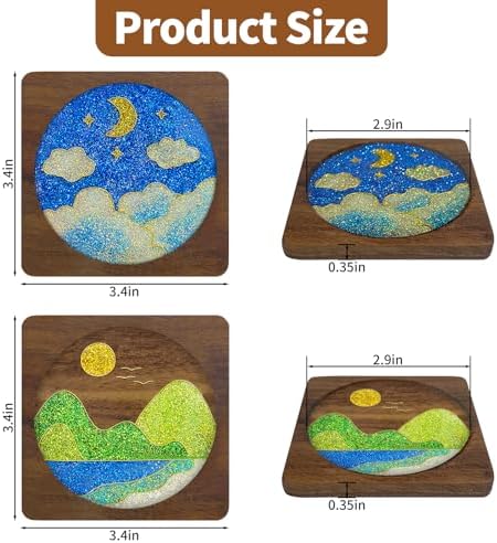 Filigree Enamel Art Painting Crafts Starter Kit, DIY Enamel Craft Making Resin Crafts Coasters Kits, DIY Art Project Craft Kits for Adults Seniors Teens, Hobby Kits for Women, Handmade Home Decor Gift - Image 2