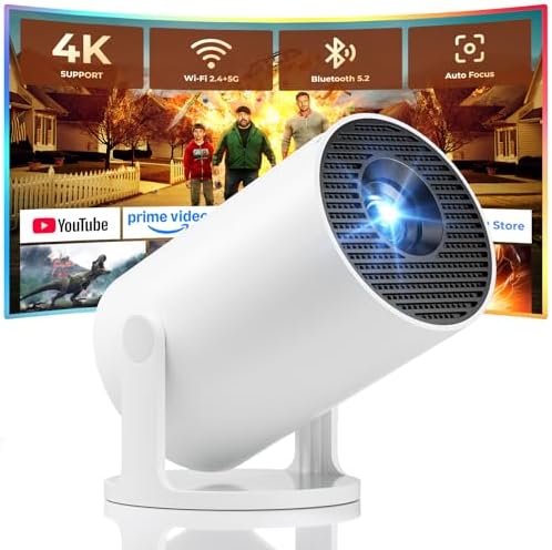 Mini Projector, Portable Projector with Wifi and Bluetooth, Built in Apps by CLOKOWE