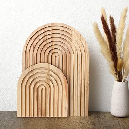 Chunful 2pcs Arch Cutting Board Boho Shelf Decor, Wood Color, Pine by Chunful