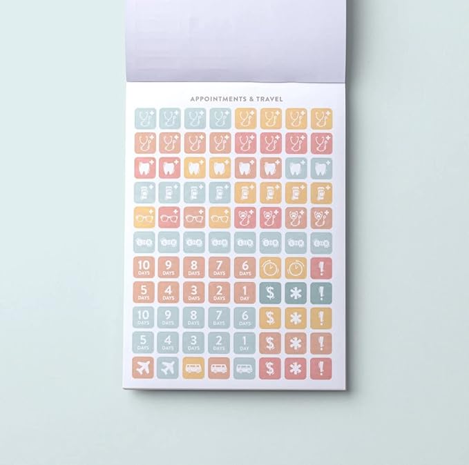PPP Home Planner Sticker Book 1st Ed | Pack of 15 | 819 Total Stickers | Assorted Sizes | 5x7 Sheets with Gold Foil Stamping | Fun Stickers for Home Planners, Money Planner, Journals