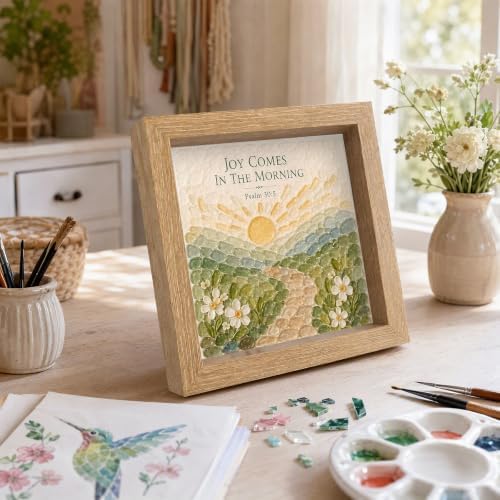 DIY Acrylic Gem Mosaic Craft Kit 8 Patterns Nature Theme Decor - Image 4