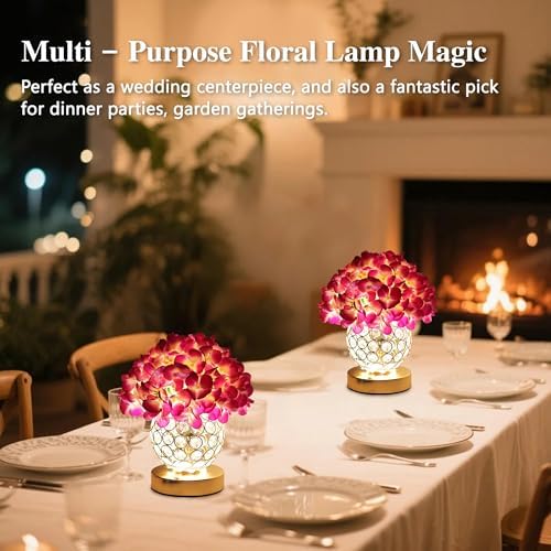 Purple Hydrangea Flower Lamp with Remote Control Romantic Gifts Decor - Image 2
